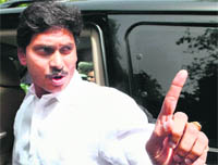 Congress MP Jaganmohan in Delhi. 