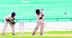 A match between Patiala and Ludhiana in progress at the PCA Stadium, Mohali, on Thursday