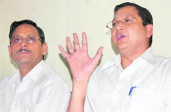 Rajpal Singh Rawat, a UKD leader, at a press conference in Dehradun on Thursday