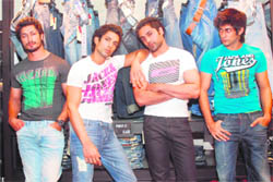 (L-R) Models Vidhyut, Sahil, Hrishant and Namit will walk the ramp for the opening on Saturday  