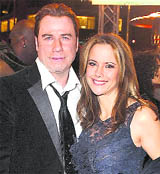 John Travolta with wife Kelly Preston