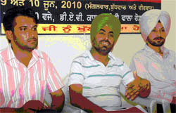 Officials of the Natayam Group addressing the media in Bathinda on Saturday