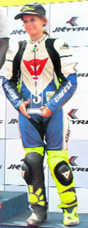 (Clockwise from R) Twenty-year-old biker Alisha Abdullah has set her sights on the Malaysian Super series to be 