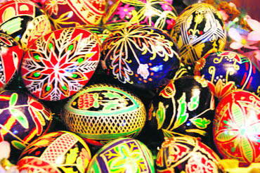 The intricate and beautiful Pysanky eggs are Ukrainian expressions of faith and friendship