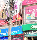 A CCTV camera at the Sarabha Nagar market in Ludhiana