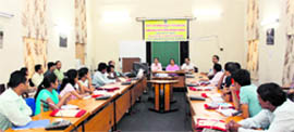 Participants attend a training programme on handmade paper from Lantana at FRI