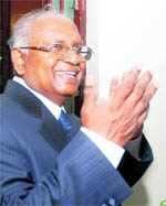 Former Chief Justice of India KG Balakrishnan (retired) addresses mediapersons after taking over as the Chairman of the National Human Rights Commission in New Delhi on Monday