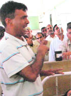 The father of the gang rape victim at the PGIMS, Rohtak, on Wednesday.