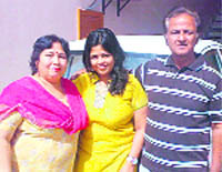Bhanuja Sharma with her parents