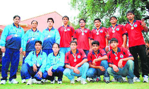Members of the Indian Sambo team that won medals in Asian Championship in Uzbekistan after their return to Sirsa.
