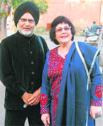 Gisela with husband Shiv Singh