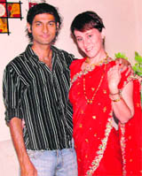 Saurabh Chechi with wife Erin