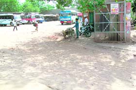 A dilapidated bus stand at Ahmedgarh