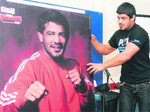 Sushil Kumar, whose bronze medal victory had put wrestling on a pedestal, too, is still rooted to the ground
