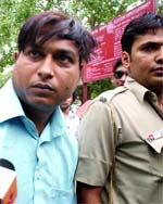 Ravi Mishra at the Patiala House Courts in New Delhi on Saturday