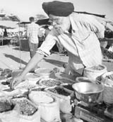 A vendor sells spices near apni mandi in Sector 68, Mohali.
