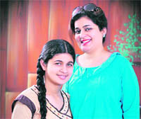 Harsheen with mum Preeti