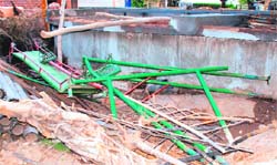 Play equipment removed from the small park at Sector 21, Chandigarh.