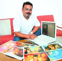 Ranjit Dahiya with his work