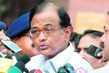 Union Home Minister P Chidambaram after the GoM meeting in New Delhi on Friday