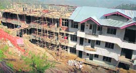 A residential project under construction in Shimla