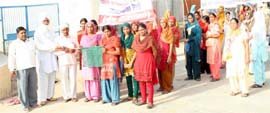 The Yuva Veerangana, an NGO, organised an awareness rally in Anoopgarh on Monday.