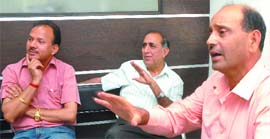 Institute officials give details of the programme in Jalandhar on Monday.