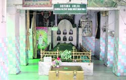 A view of Dargah Asthana Oliya Hazrat Baba Sher Shah Wali in Ferozepur