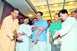 Agriculture Minister Trivendra Singh Rawat inaugurates a workshop on horticulture in Dehradun