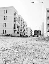Road are yet to be mettled in the CHB flats complex in Sector 49, Chandigarh. 