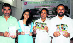 Participants at the release of a Garhwali album Ho Suva in Dehradun on Saturday