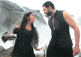 Aishwarya Rai and Abhishek Bachchan in Raavan