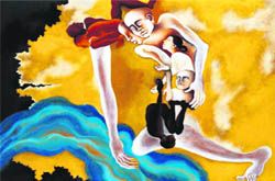 A painting by Aparna Caur