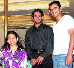 Tanushree with the team members