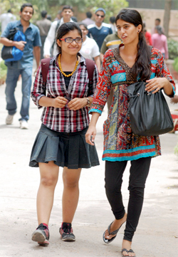 Students at Kirori Mal College.