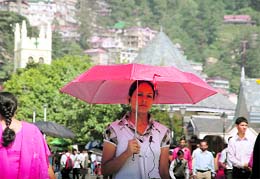 It was a day of scorching heat at Shimla on Tuesday.