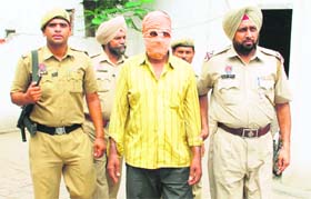 The accused in police custody in Ludhiana