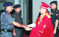 PTU Vice-Chancellor Rajneesh Arora awards degrees to Army personnel.