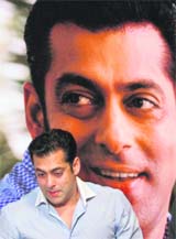 Bollywood actor Salman Khan at a news conference in Sri Lanka.