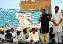 A view of the Chetna Rally organised at Faridkot on Sunday.