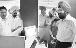 Deputy Commissioner Arunjit Singh Miglani inaugurates the second computerised land mutation centre at Ropar