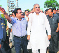 The Chief Minister in Sarawati Colony in Kurukshetra 