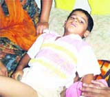 Gursharandeep Singh being treated at a hospital in Jagraon
