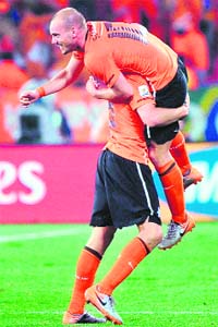 The Netherlands' midfielder Wesley Sneijder truly rose to the occasion