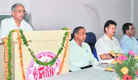 Speakers at a seminar in Dehradun on Saturday.