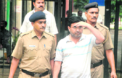 Dr Deepak Kaura being produced in District Courts in Sector 17, Chandigarh