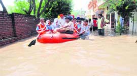 Rescue operation in progress at Didar Nagar in Kurukshetra