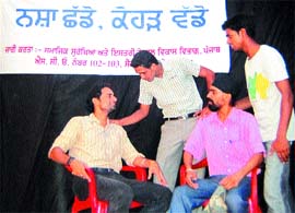 A scene of the play being enacted at Naat Palace at Verka in Amritsar