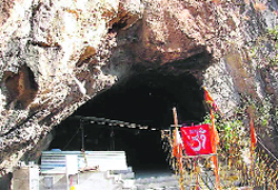 A view of Shiv Khori cave in Reasi.
