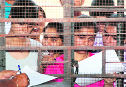 Students rush to submit admission forms in the University of Jammu
